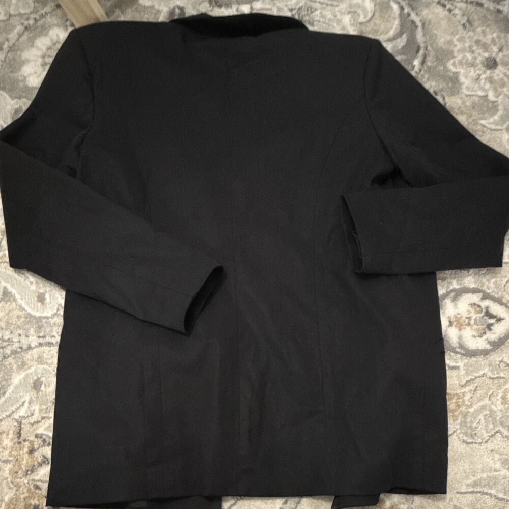 STEELE Black Blazer Womens XS Longline Stretch Tailored Jacket Classic Career - Picture 6 of 6